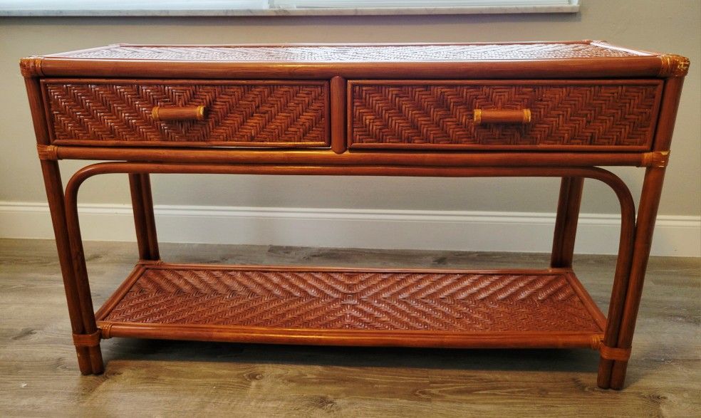 Vintage Bamboo Console