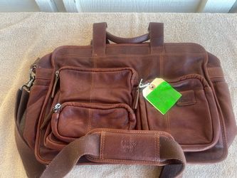 New Rare Johnston Murphy J&M 1850 Leather Attache Computer Bag Briefcase Tumi