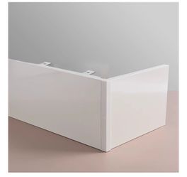 2 White Curtain Pelmet Panels - Ceiling Mount Valance Box for Roller Blinds