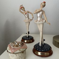 Ballerina Figurines - Da Vinci Collection And Jewelry Box