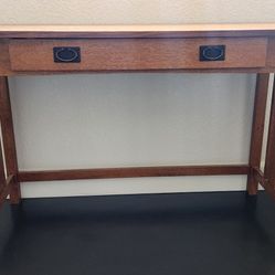 Wood Desk In Mission Arts and Crafts Style 