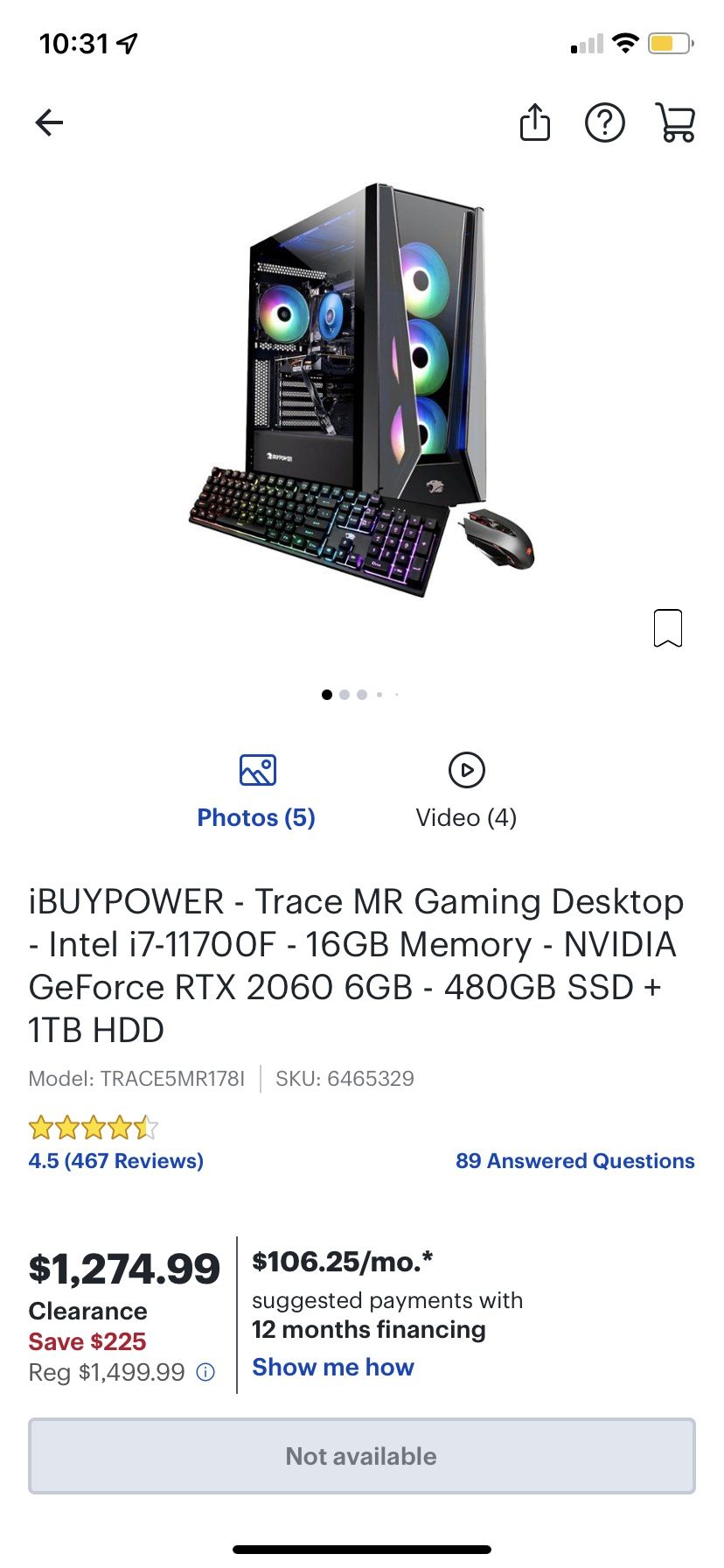 New Gaming Desktop With 2060 And I7-11700f Cpu. Works Perfect I Don’t Have The Time To Game Anymore Only Used A Handful Of Sessions