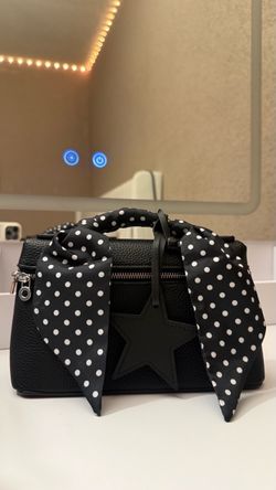 Bolsita negra/Black bag with Polka Dot