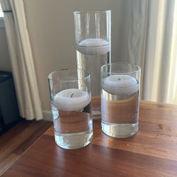 Floating Candles + vase 