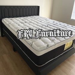 New Queen Bed Frame With Mattress 
