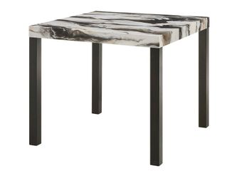 Vega Faux Marble/Black Counter Height Table