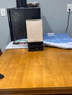 Small Table Lamp with Linen Shade