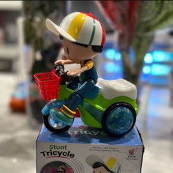 Boy on a bicycle toy
