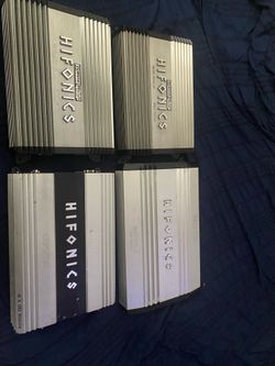 4 Hifonics amps