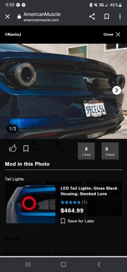 Gt 40 Rear Smoke Tails Lights Fits 2018-2020