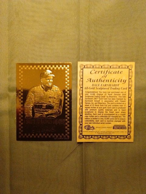 Rare Gold Dale Earnhardt Cards And Collectible Top Of The Line Football Cards