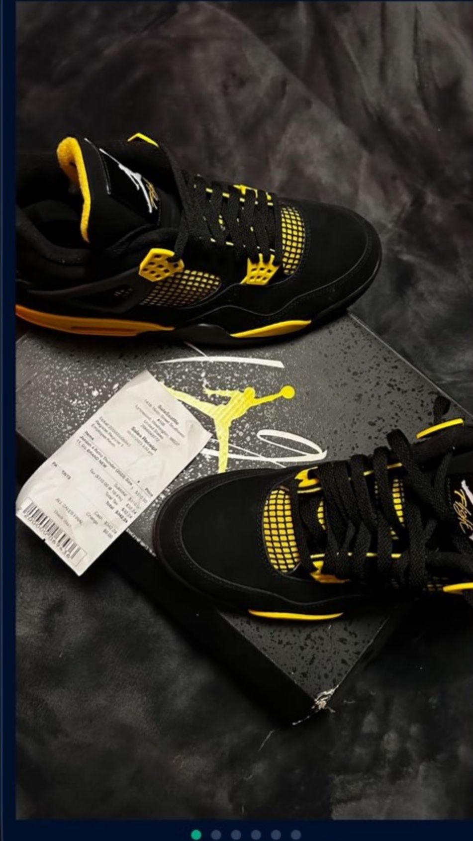 Jordan 4 yellow Thunder