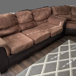 Three Piece Sectional Brown