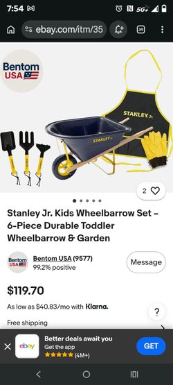 Stanley Jr wheelbarrow Gardner Set
