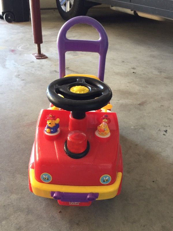 Winnie the Pooh fire truck riding toy