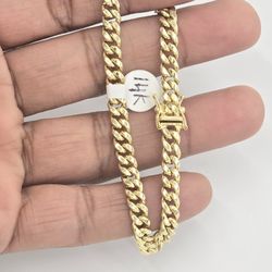 14kt Real Gold Miami Cuban Bracelet 5.8mm 8.5 Inches