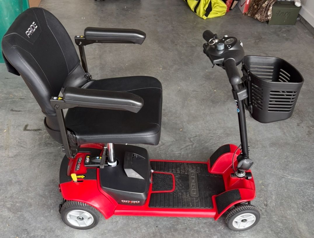 Pride Red Jazzy Go Go 4 Wheel Scooter Used
