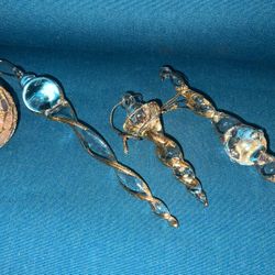 Beautiful Set of 3 Handblown Glass Ornaments