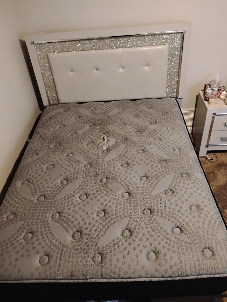 Bed frame bed itself big dresser small dresser
