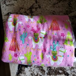 2 Yards Lllama Flannel Material, Washed