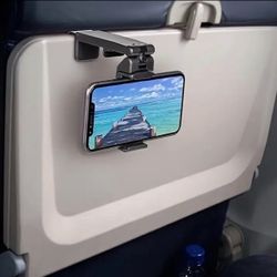 New Black 360° Rotating Clip On Phone Mount Holder for Cars or Airplanes