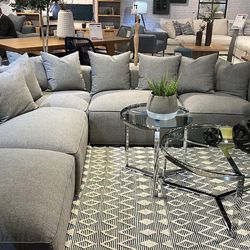 Jennifer 6-Piece Tight Seat Modular Sectional Grey With 10$ Payment 