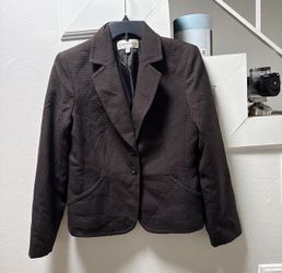 Jones New York Dark Brown Two-Button Women's Blazer  m