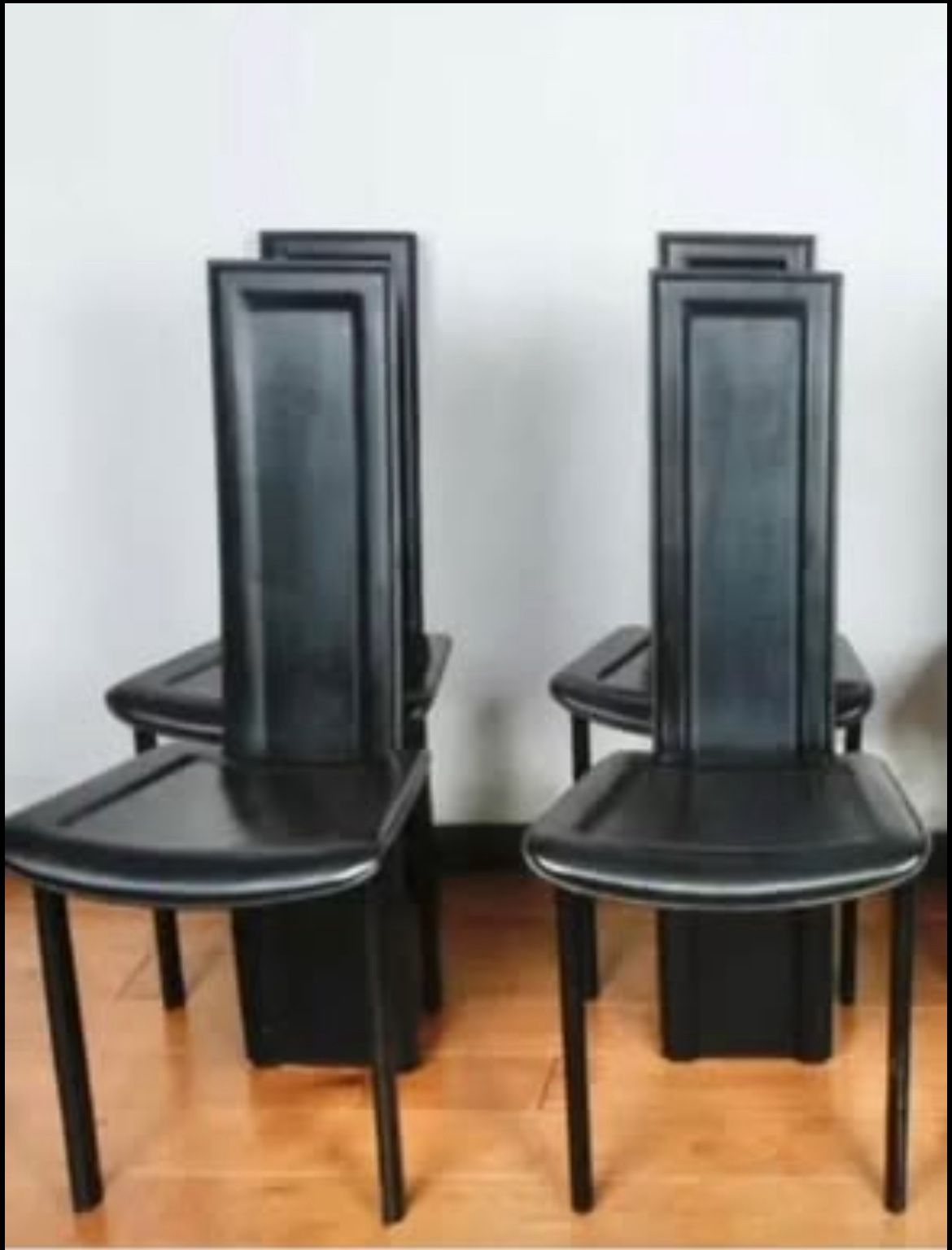 1980’s Circa Vintage Italian, Leather Dining Chairs!