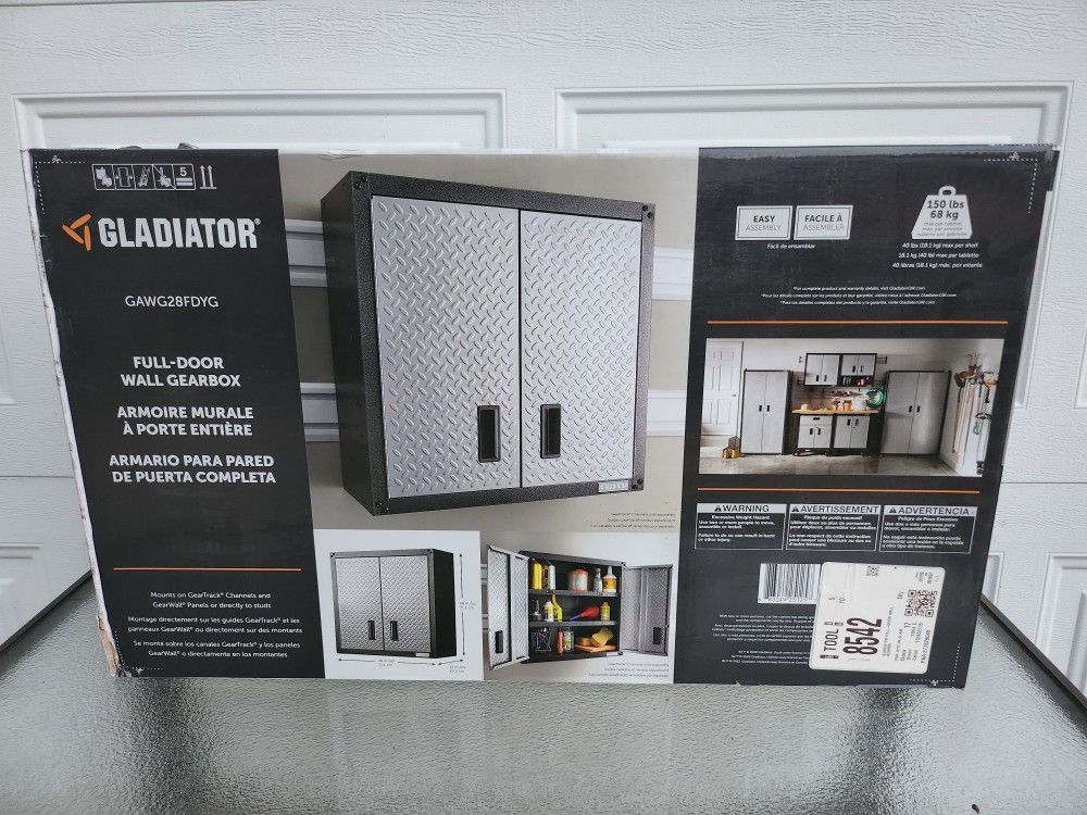 Gladiator Ready-to-Assemble Full-Door Wall Gearbox -BRAND NEW