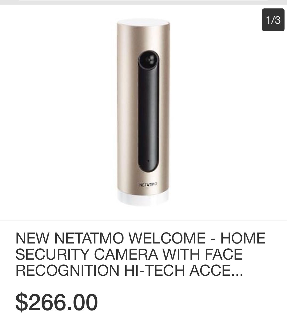 Netatmo Smart Indoor Security Camera with face recognition