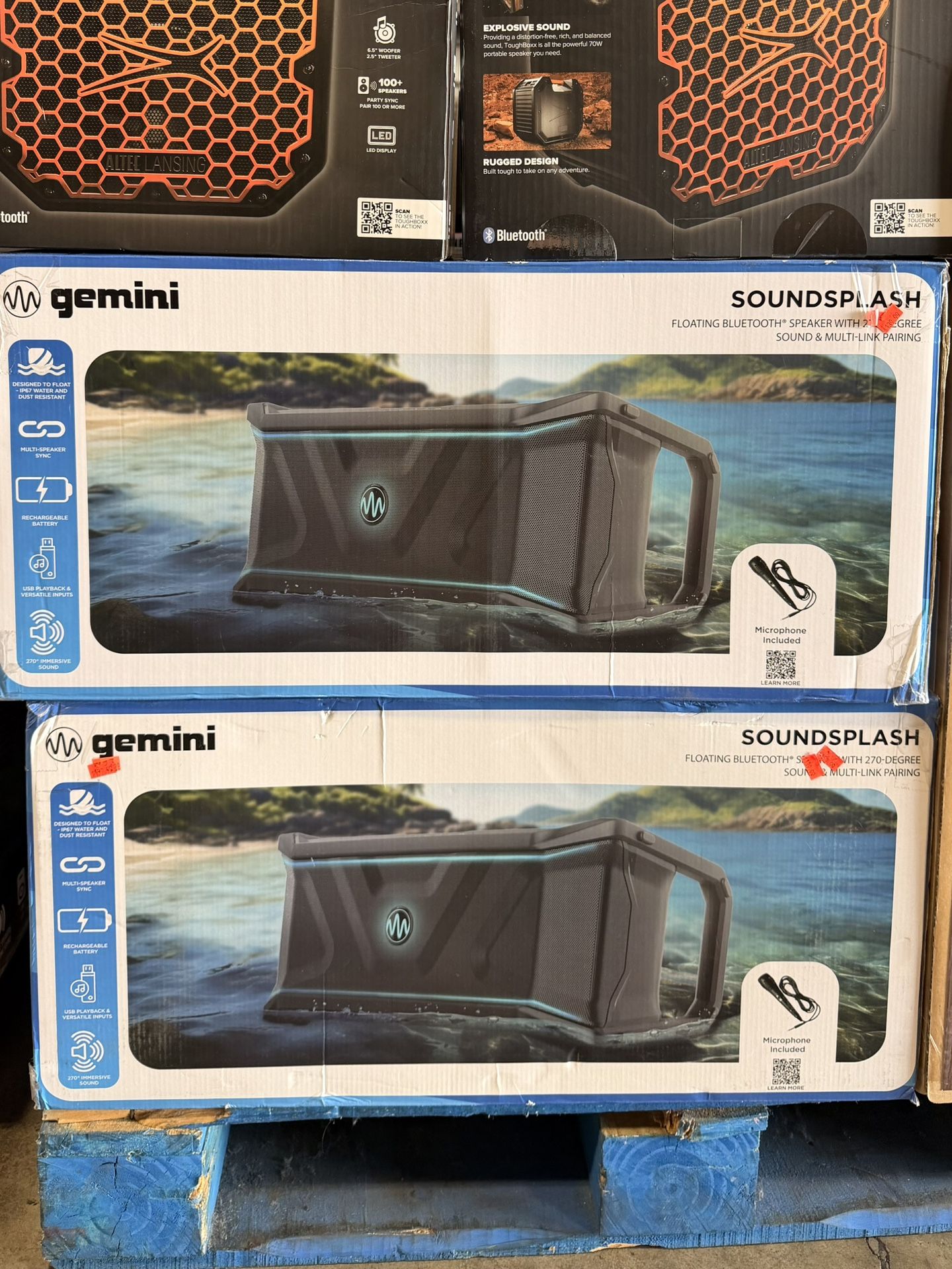 Gemini Soundsplash Floating Bluetooth Speaker With 270 Degree Sound And Multi link Pairing Brand New In Box
