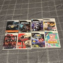 6 Wii Games. Mario, Dead Space, Resident Evil Umbrella Chronicles And House Of The Dead