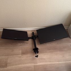 Acer 24.5’ 240hz Monitor | Viewsonic 19’ 60hz | Dual Arm Table Mount