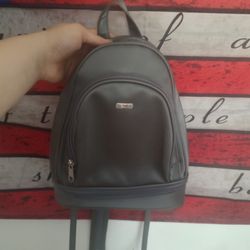 Gray Mini Backpack 