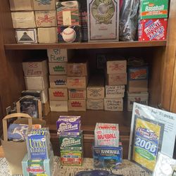 Vintage Baseball Cards Boxes Each Priced Seperately 