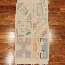 Vintage Handwoven Peruvian Doorway Rug