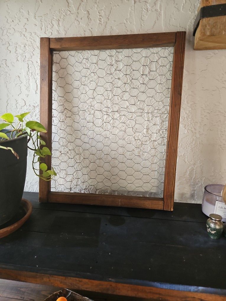 Chicken Wire Picture Frame