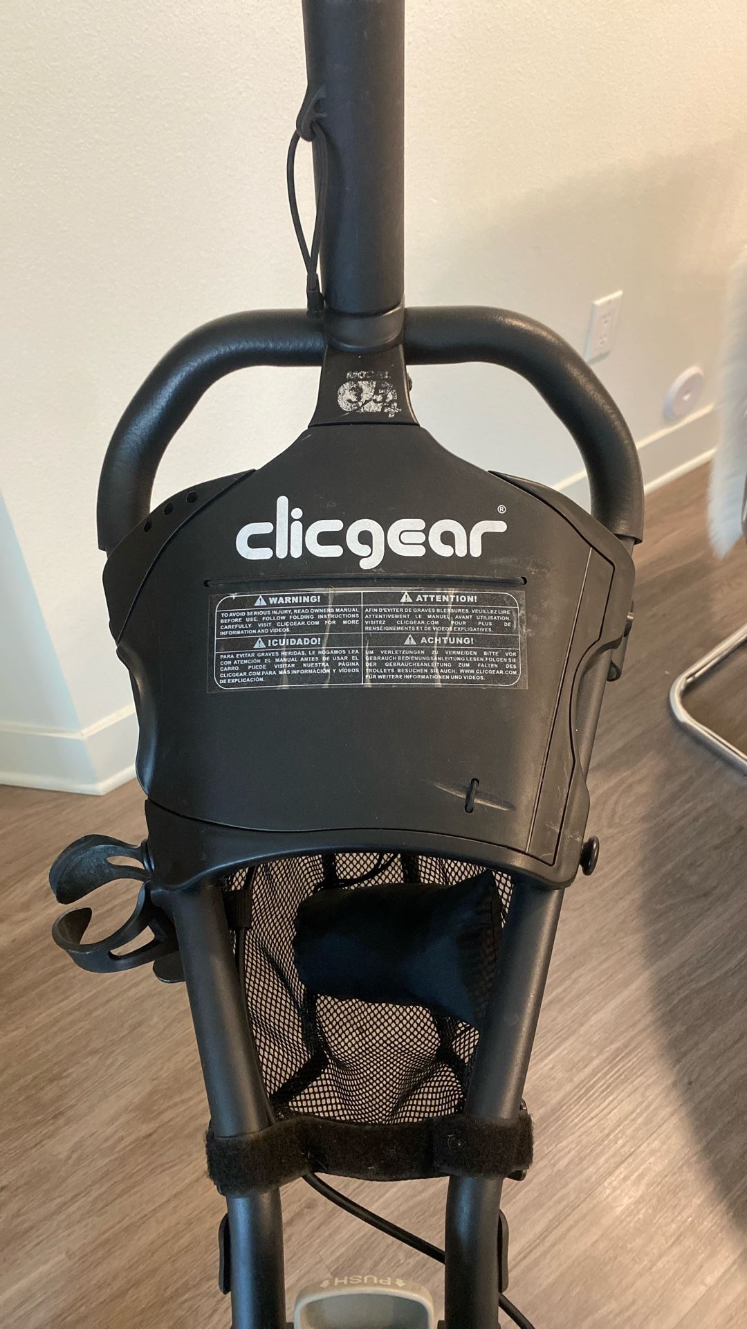 ClicGear 3.5+ Golf Push Cart + Insulated Cooler Bag – Smooth & Solid