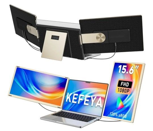 Laptop Screen Extender 15.6", FHD 1080P Portable Triple 