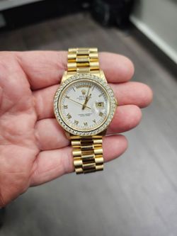 Rolex Day-Date 18238 18k Gold President White Dial 36mm 1990 double Quickset Automatic