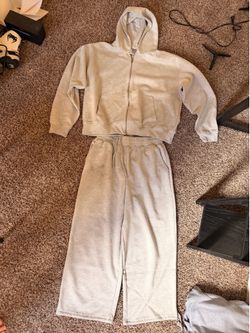 grey sweatsuit
