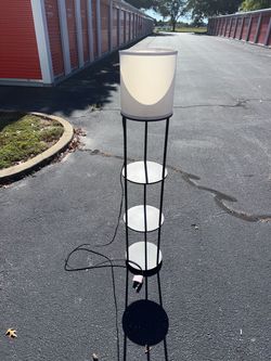 Three-shelf floor lamp