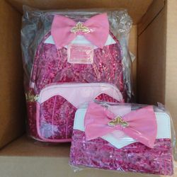 Loungefly Sleeping Beauty Mini Backpack And Wallet