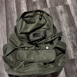 Green Canvas Backpack