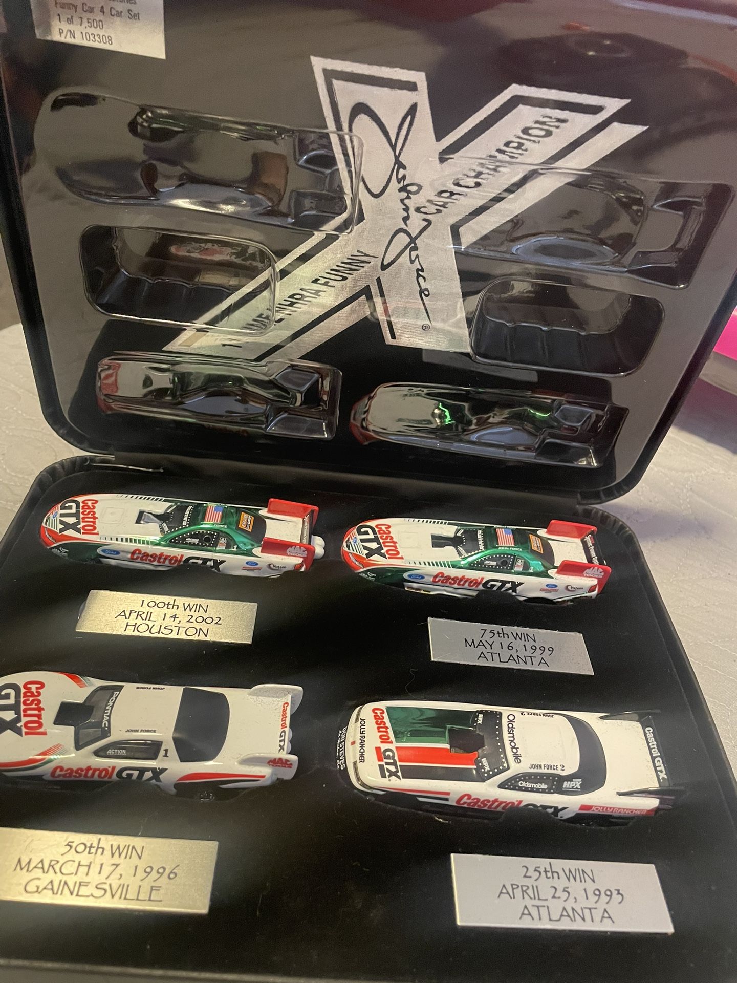 John / Force Castrol / Milestones Funny Car 4 Car Set