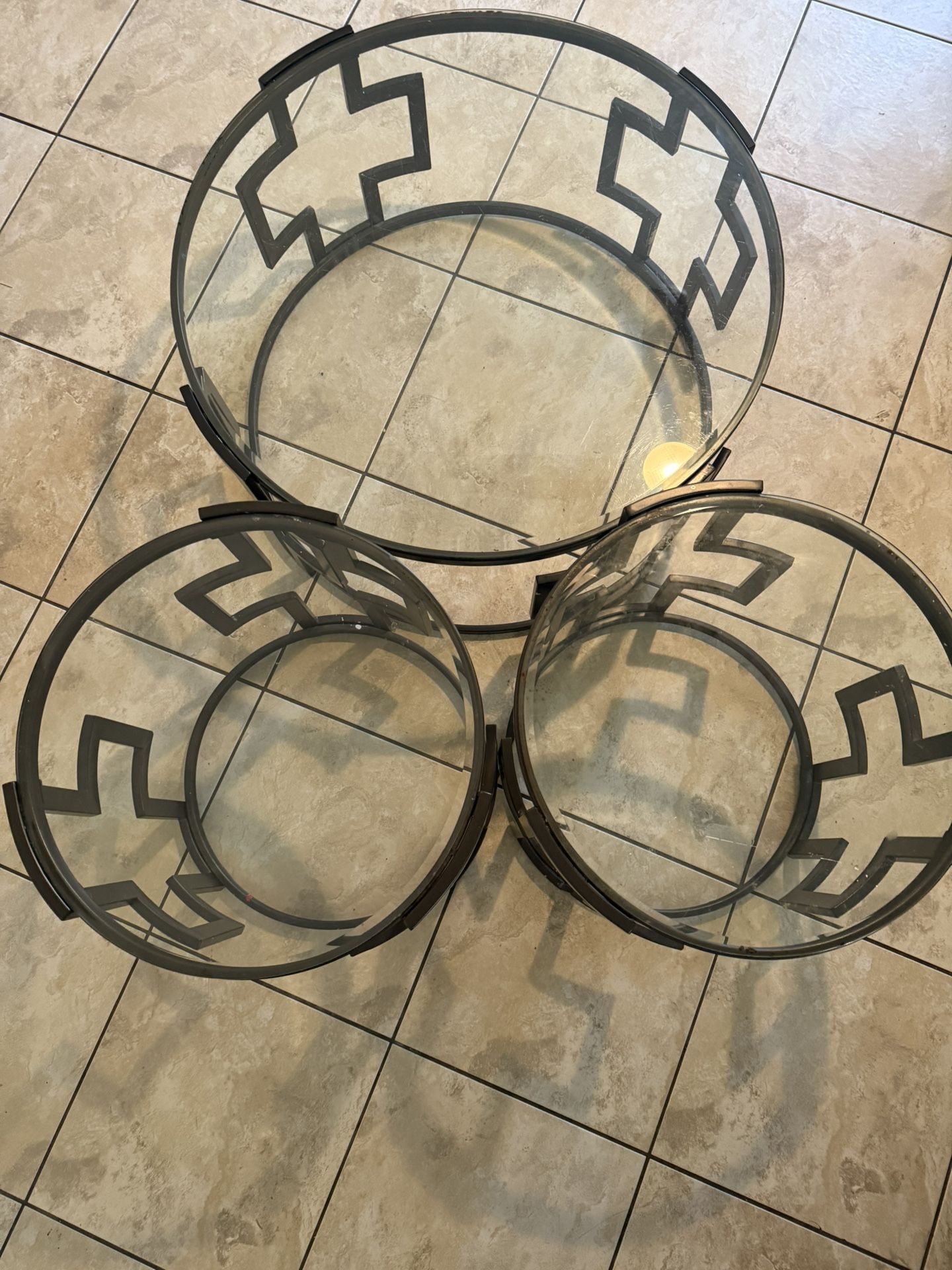 Coffee Table And 2 Table Stands