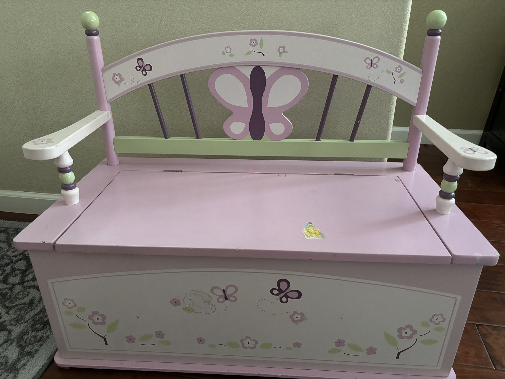 Toy chest Kids - Pink butterfly Toy Chest/Box 