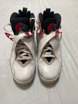 Air Jordan 8 High-Top Sneakers White Red Black