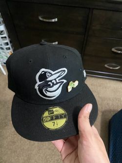 Baltimore orioles 7 1/4 hat with pin black