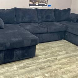 BLACK OR CHARCOAL SECTIONAL! BRAND NEW!!